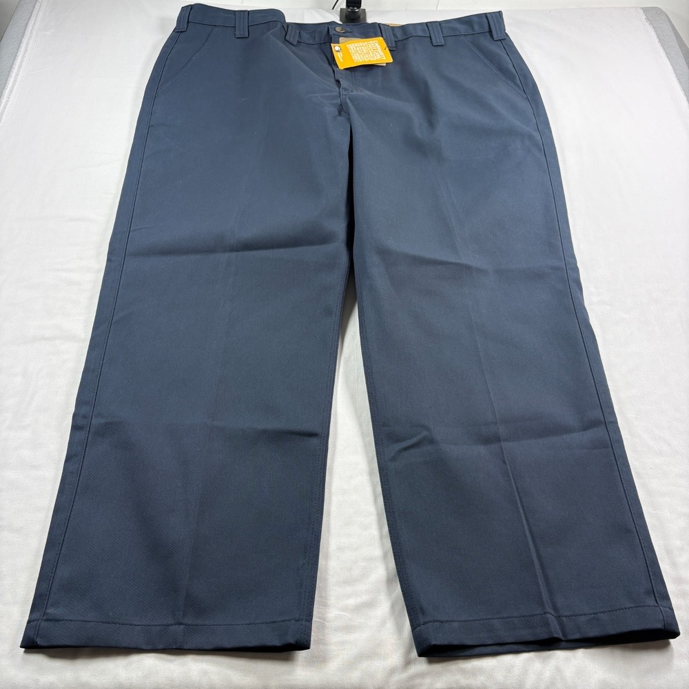 Carhartt Twill Work Pants Mens 48x30 Blue Relaxed Fit Straight Leg NEW